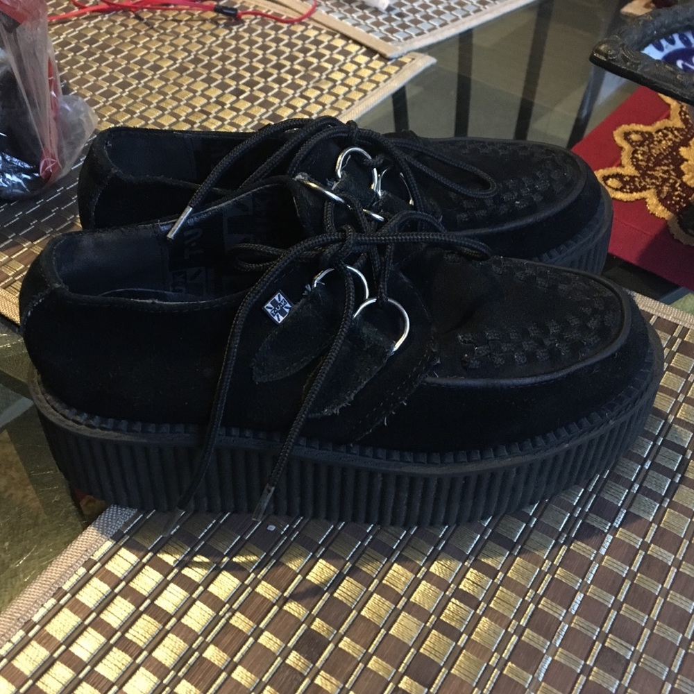 TUK suede black creepers